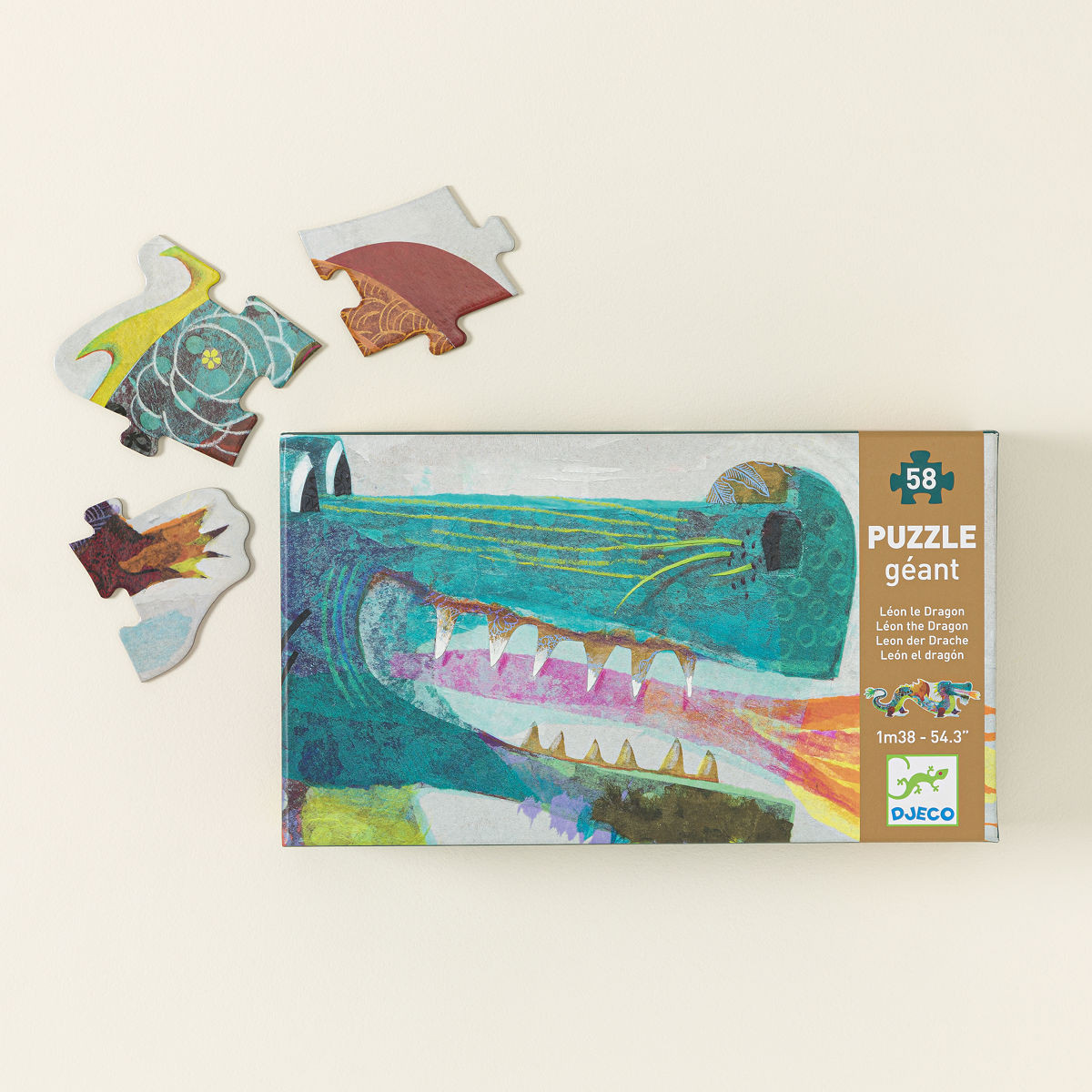 Leon the Dragon Giant Floor Puzzle | UncommonGoods