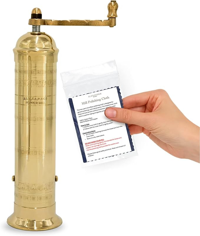 The Original Greek Pepper Mill 10 Inch Tall | European Pepper Mill Grinder with Crank Handle | Ma... | Amazon (US)