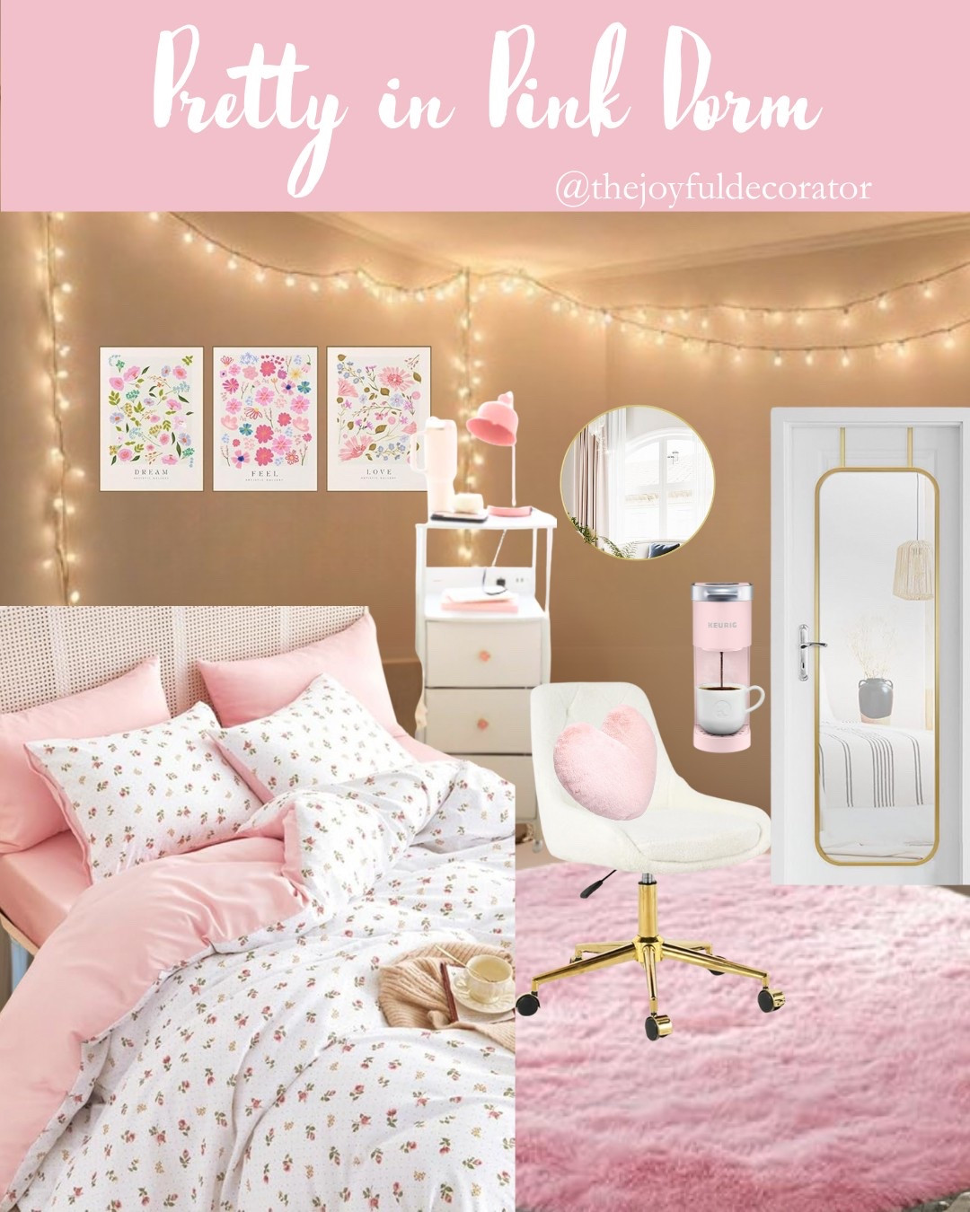 Pink Teen Girl’s Room /College Dorm Room 

For the girls who love pink! 🩷🌸 I included extra decor items and essentials below (that are not pictured) 

College dorm, girls dorm room, college, teen girls room, pink room 

#LTKHome #LTKFindsUnder100 #LTKFindsUnder50