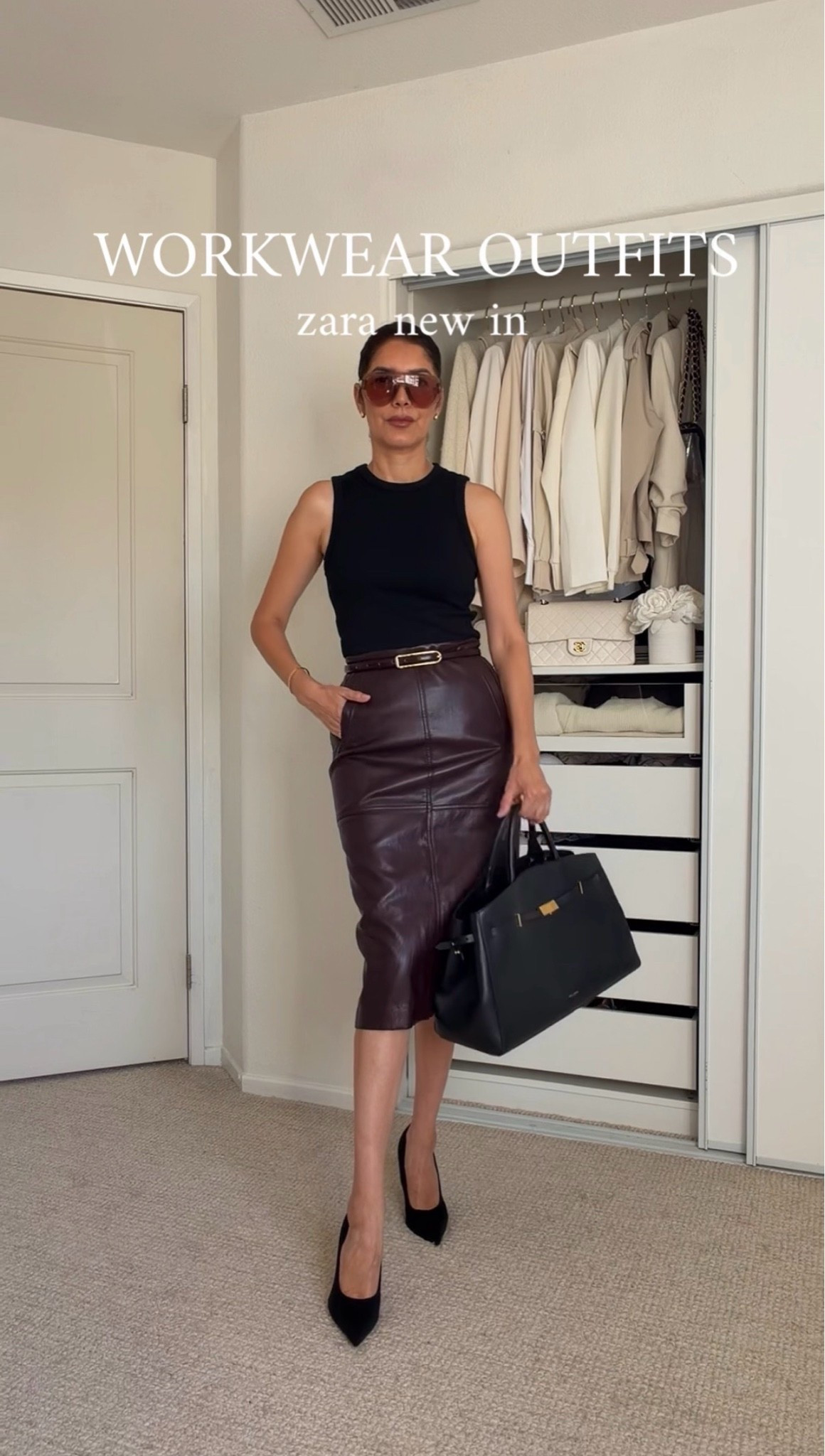 WORKWEAR 🤎 Zara New In — how  to style a burgundy pencil skirt
@Zara 
This Zara burgundy faux leather pencil skirt is such a gorgeous piece for fall. 🍂 I styled it 3 different ways for the office, showing how one statement skirt can create completely different polished, sophisticated looks.

Burgundy is such a beautiful color for autumn, and the faux leather adds just enough texture to make even simple workwear basics feel more elevated.

➡️ Zara faux leather pencil skirt — size XS

➫ MY BODY MEASUREMENTS FOR YOUR REFERENCE
Bra: 32C (81 cm) | Waist: 26” (66 cm) | Hips: 38” (96.5 cm) | Height: 5’7” (170 cm)

Zara New In | Zara burgundy skirt | faux leather pencil skirt | burgundy pencil skirt | Zara workwear | Zara office outfits | pencil skirt outfit ideas | fall workwear | business casual outfits | office outfit ideas | burgundy outfits | chic workwear | fall fashion 2026 | fashion over 40 | fashion over 50

#ZaraNewIn #WorkwearStyle #BusinessCasual #LTKStyle

#LTKOver40 #LTKSeasonal #LTKootd