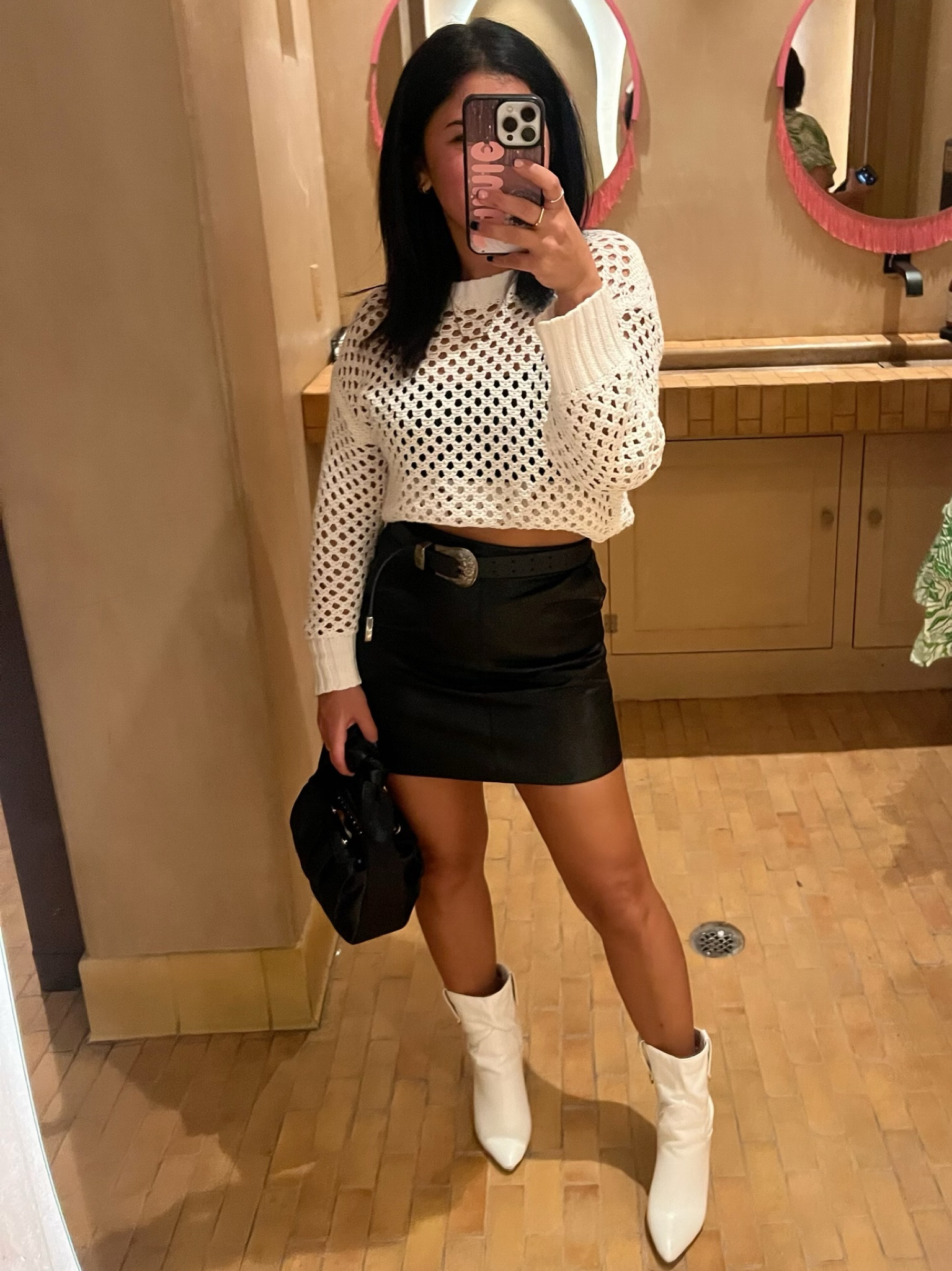 Wore this outfit out to dinner, wearing the skirt & sweater in size XS. Boots are under $50 and so comfy! 

#LTKfindsunder50 #LTKfindsunder100 #LTKSeasonal
