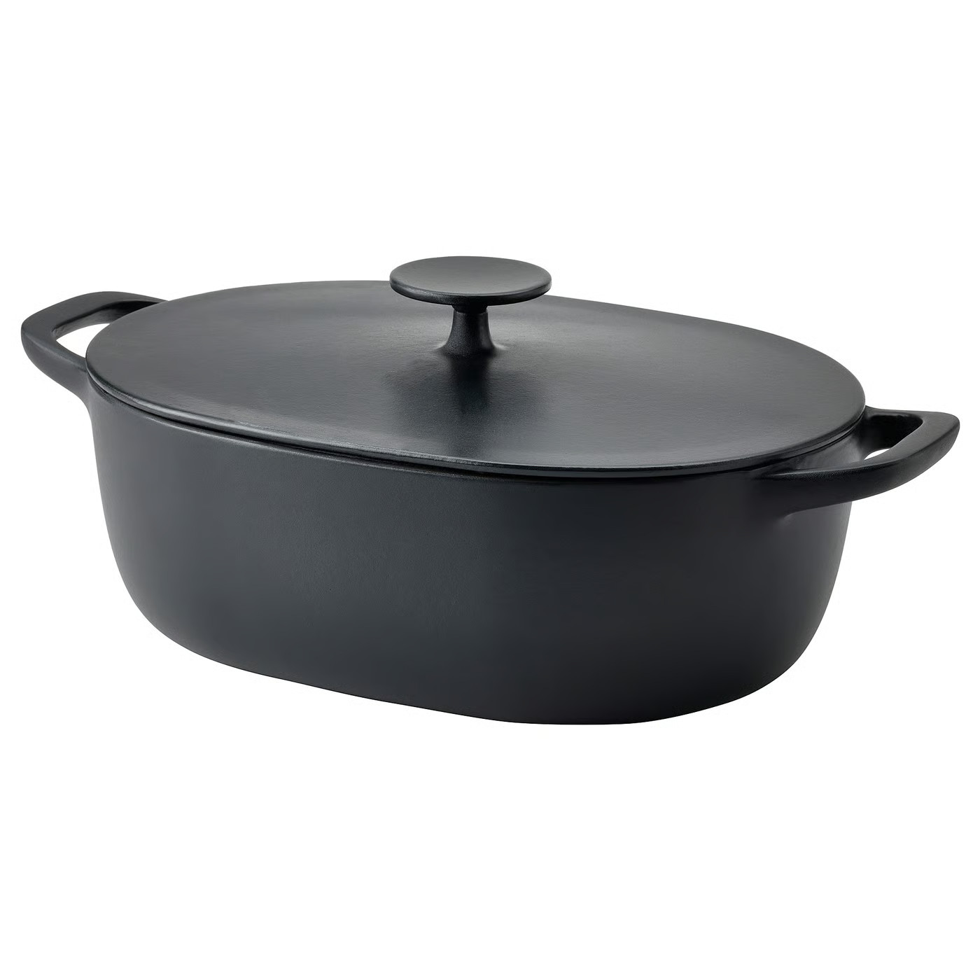 VARDAGEN Pot with lid, enamelled cast iron matte/black, 6.9 qt | IKEA US