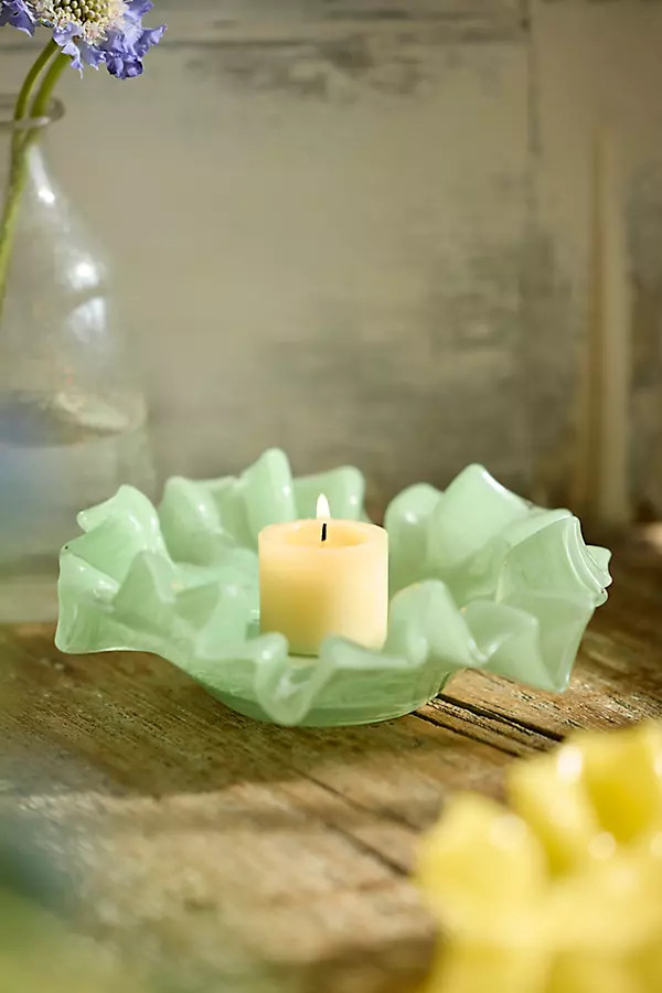 Ruffled Glass Votive Holder | Terrain