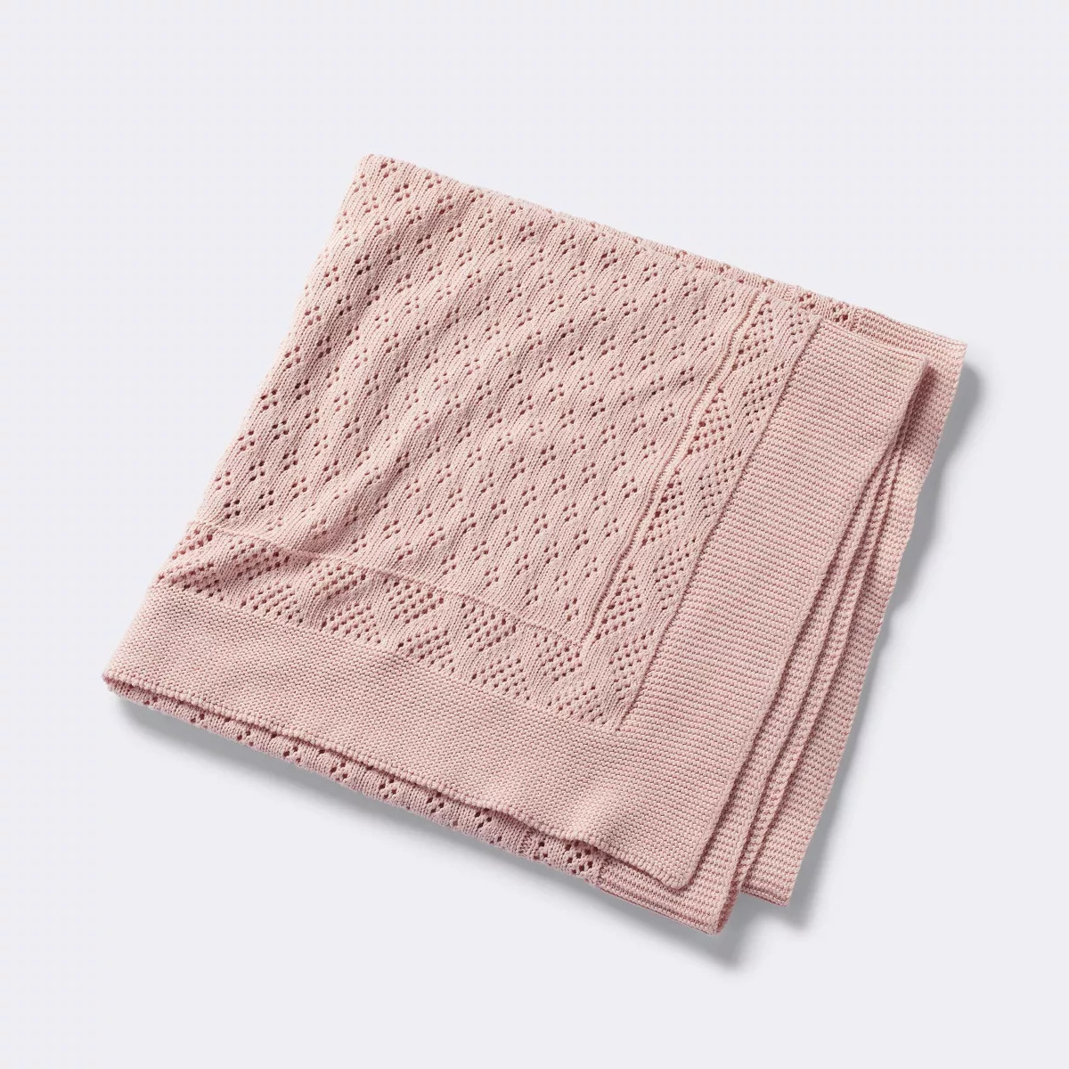 Seed Stitch Pointelle Baby Blanket - Dark Pink - Cloud Island™ | Target