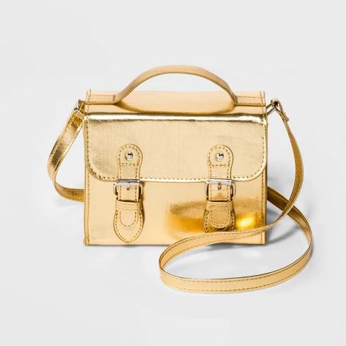 Girls' Crossbody Handbag - Cat & Jack™ Gold | Target