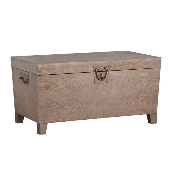 Pyramid Trunk Cocktail Table Burnt Oak - Aiden Lane | Target
