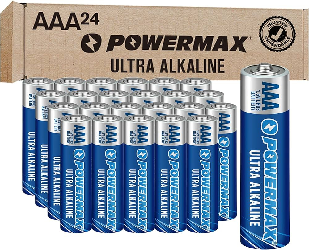 Powermax 24-Count Triple AAA Batteries, Ultra Long Lasting Alkaline Battery for Home and Office, ... | Amazon (US)