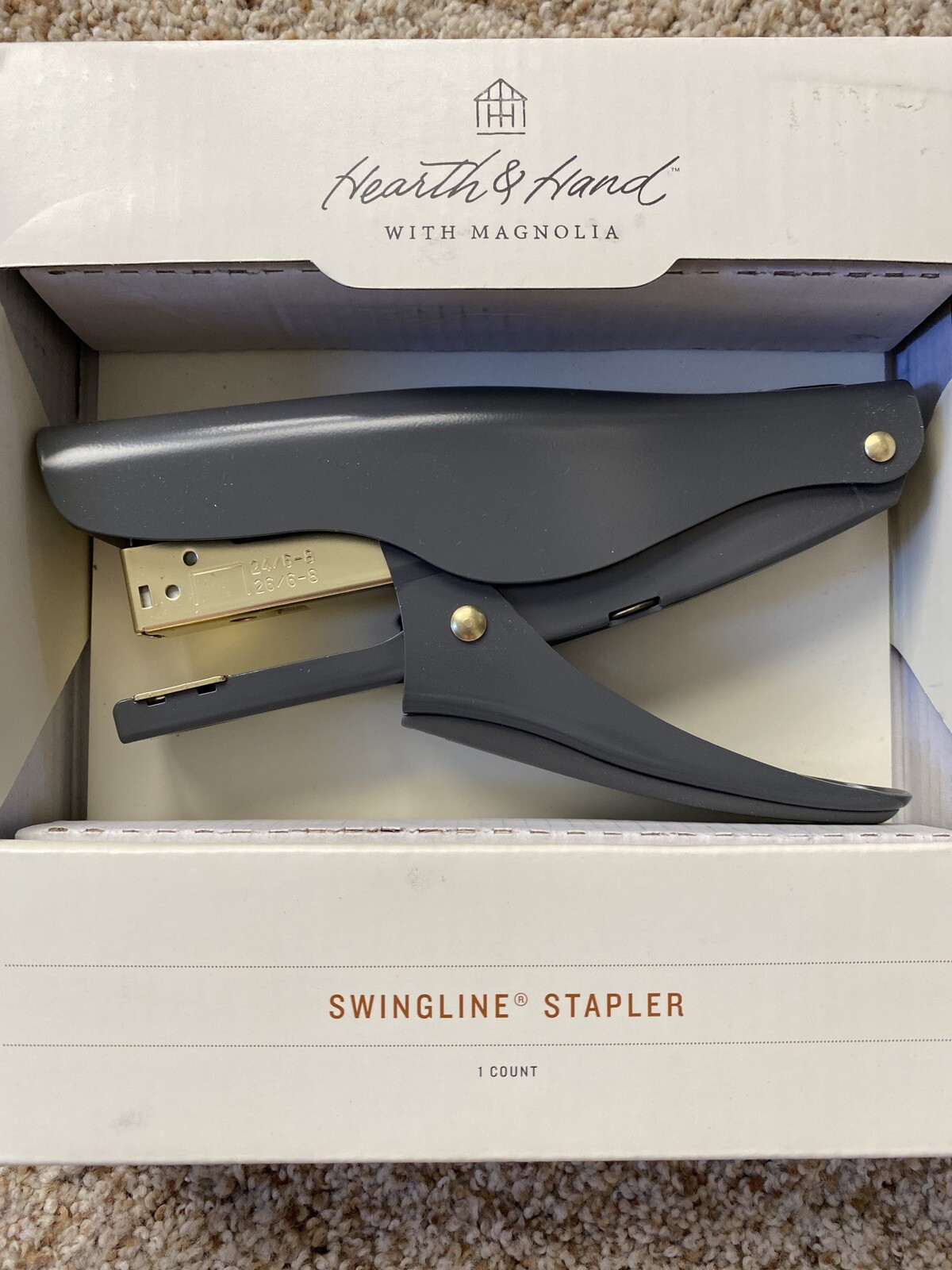 Hearth & Hand With Magnolia - Cast Metal Swingline Stapler Office Supplies Gray | eBay US