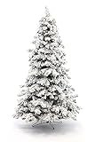 Perfect Holiday 6.5' Heavy Snow Flocked Christmas Tree |1023 Tips, Dia 42" | Includes Metal Stand | Amazon (US)