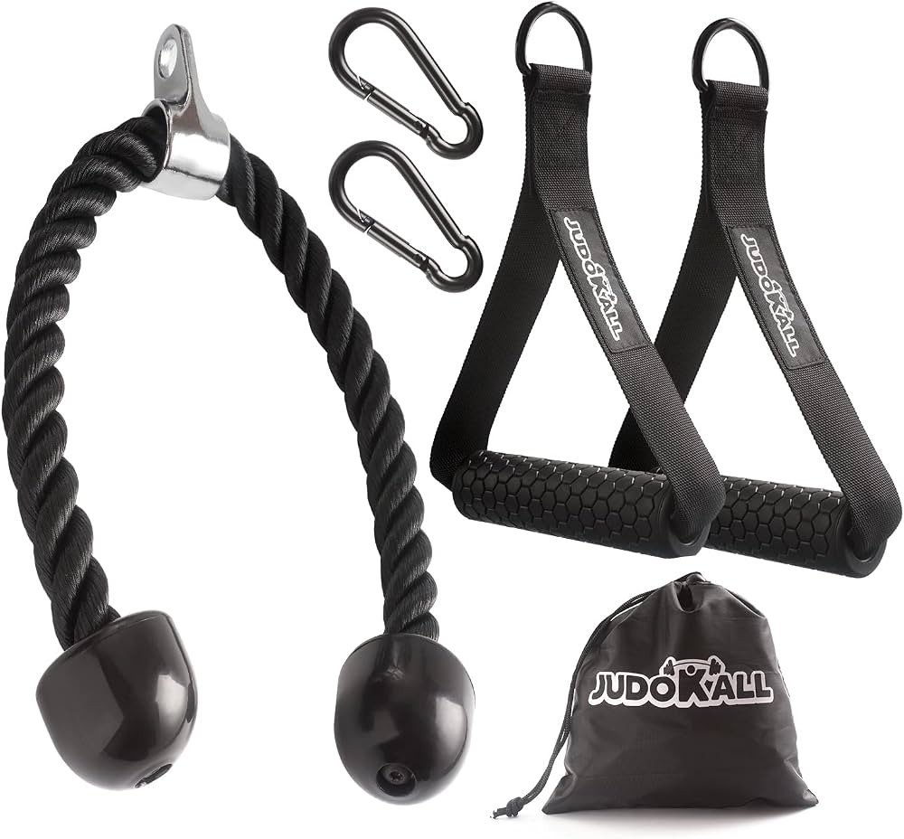 JUDOKALL Ankle Strap for Cable Machine,Tricep Rope,Heavy Duty Gym Handles, Cable Machine Attachme... | Amazon (US)