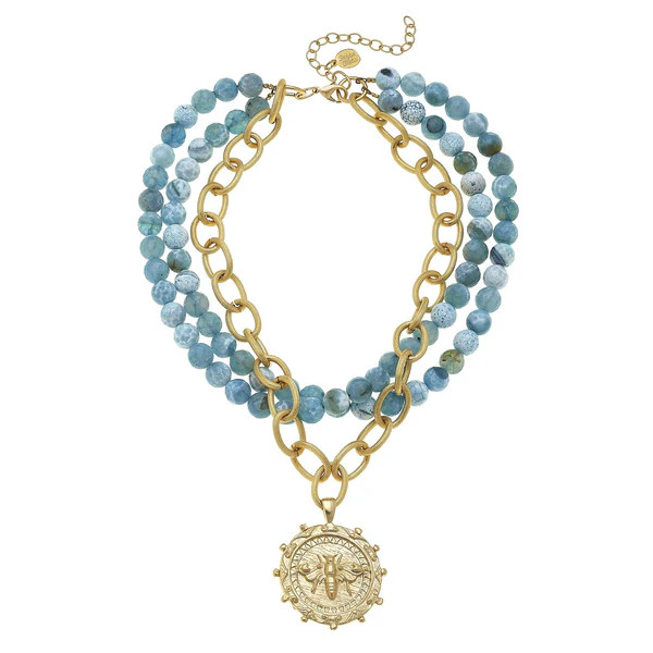 Multi-Strand Agate Bee Necklace | Susan Shaw