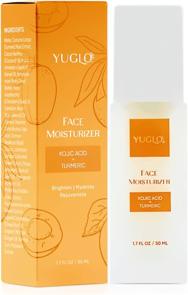 YuGlo Kojic Acid Face Moisturizer | Infused with Turmeric, Coconut Oil & Shea Butter | Hydrating ... | Amazon (US)