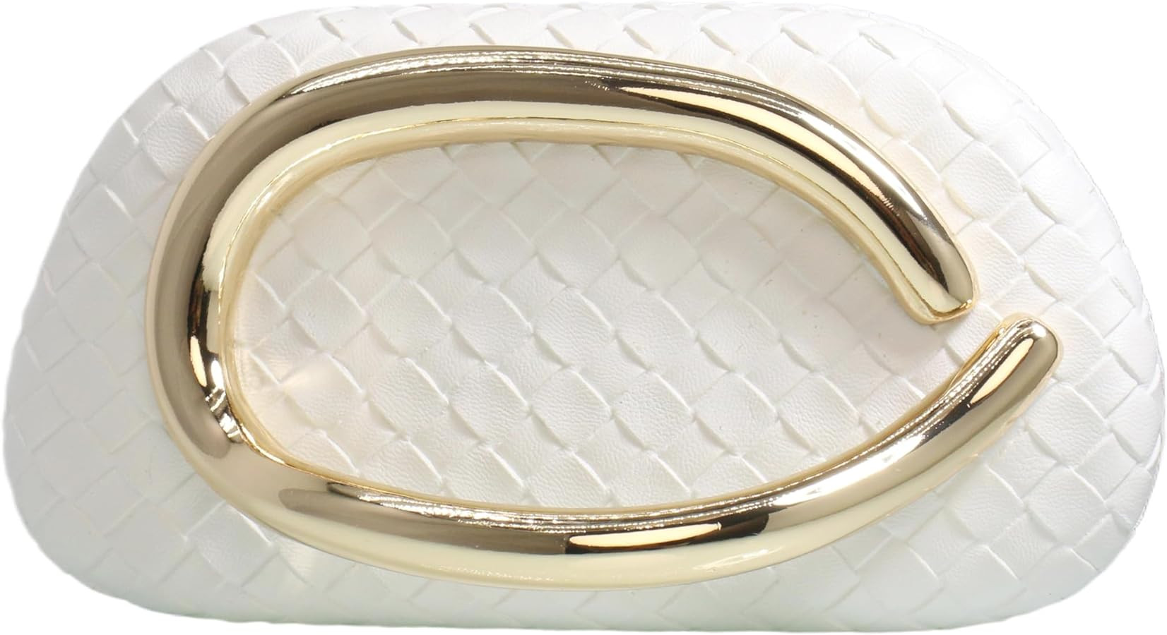 Women Woven PU Leather Clutch Box Metal Handle Evening Bag Trendy Leather Handbag Weave Shoulder ... | Amazon (US)