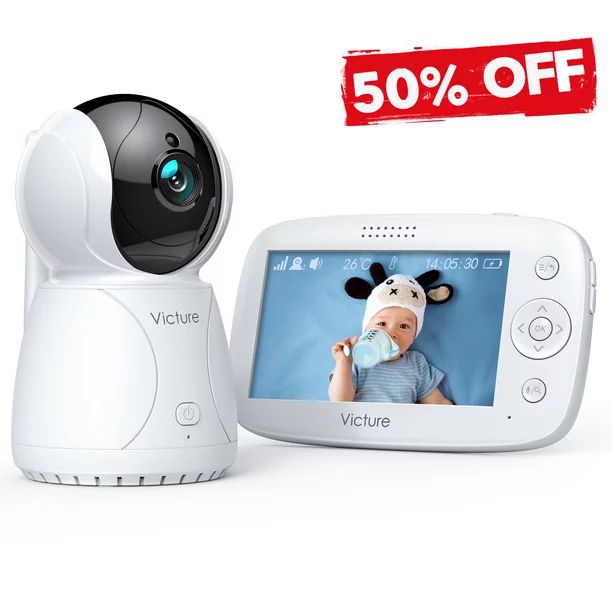 Victure Video Baby Monitor 4.3 inch No WiFi Required Remote Control Baby Camera and Audio, 3200mA... | Walmart (US)