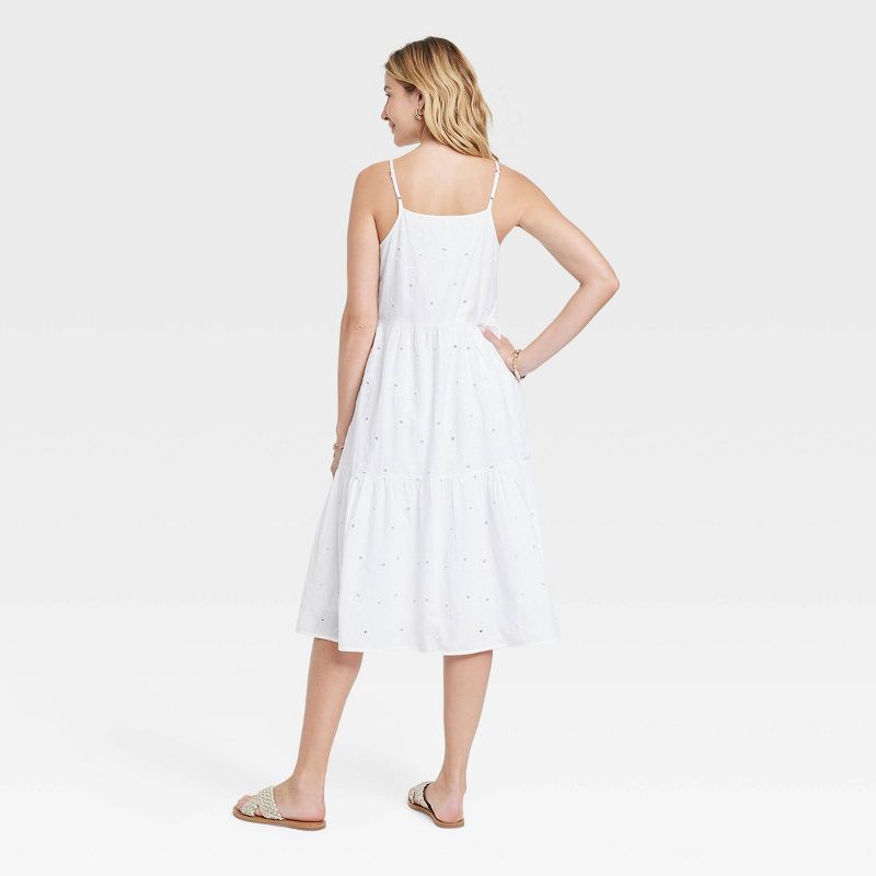 Women's Sleeveless Eyelet Tiered Dress - Universal Thread™ | Target