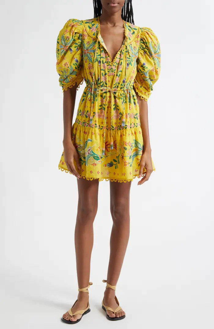 Delicate Flowers Cotton Minidress | Nordstrom