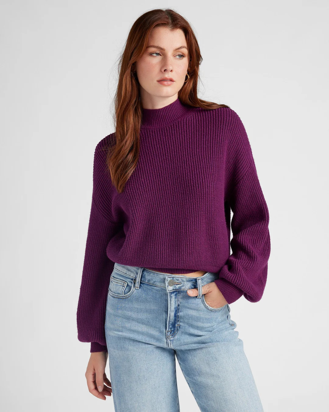 Pacific Mock Neck Marled Sweater | Seventy Eight and Sunny