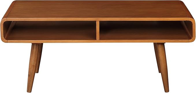 Boraam Zebra Series Halmstad Coffee Table, Rich Walnut | Amazon (US)