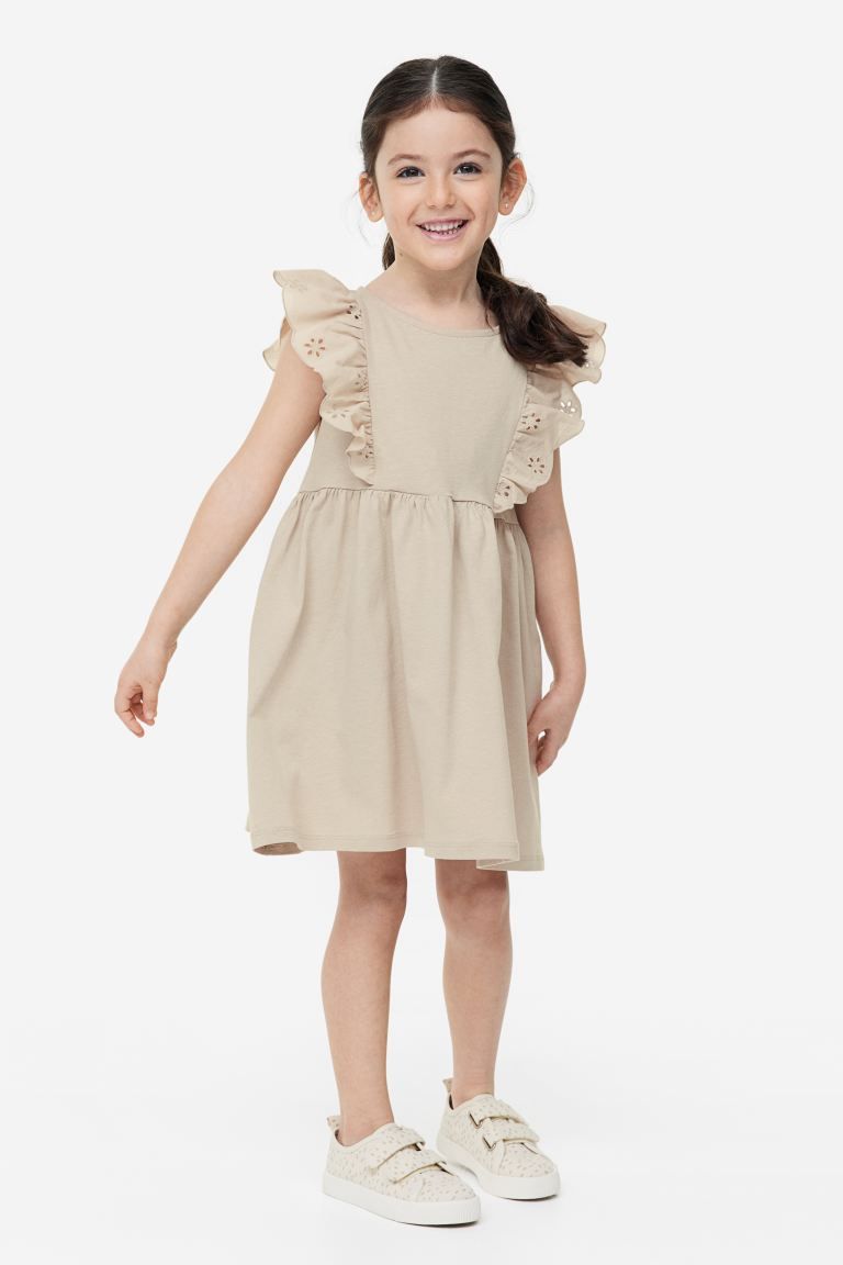 Flounce-trimmed Jersey Dress | H&M (US + CA)