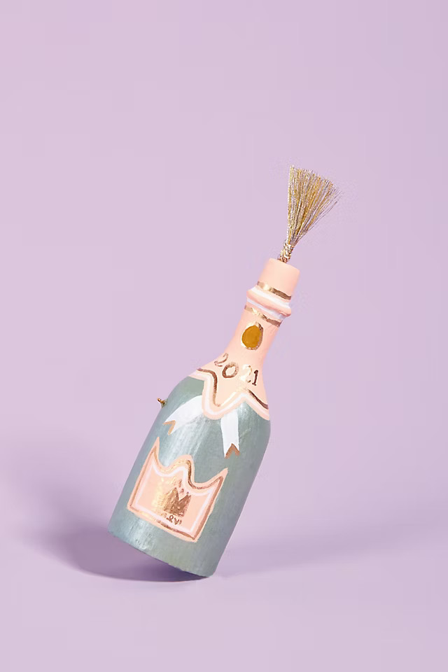 Tasseled Champagne Ornament | Anthropologie (US)