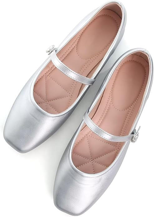 TN TANGNEST Leather Flats for Women Comfortable Square Toe Slip On Flats Soft Work Flats Retro Ma... | Amazon (US)