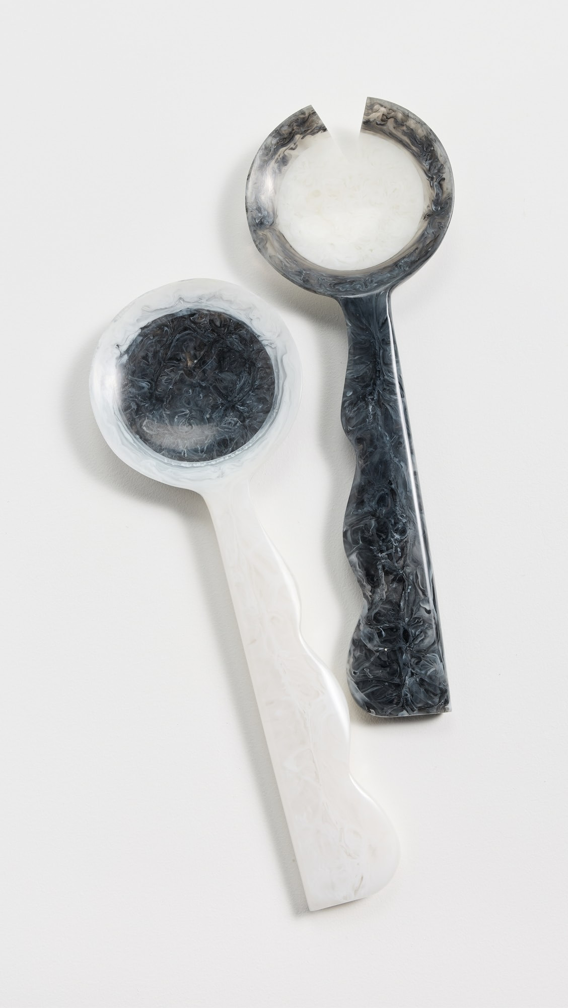 Jonathan Adler Mustique Ripple Salad Servers - Black/White - 34815 | Shopbop | Shopbop