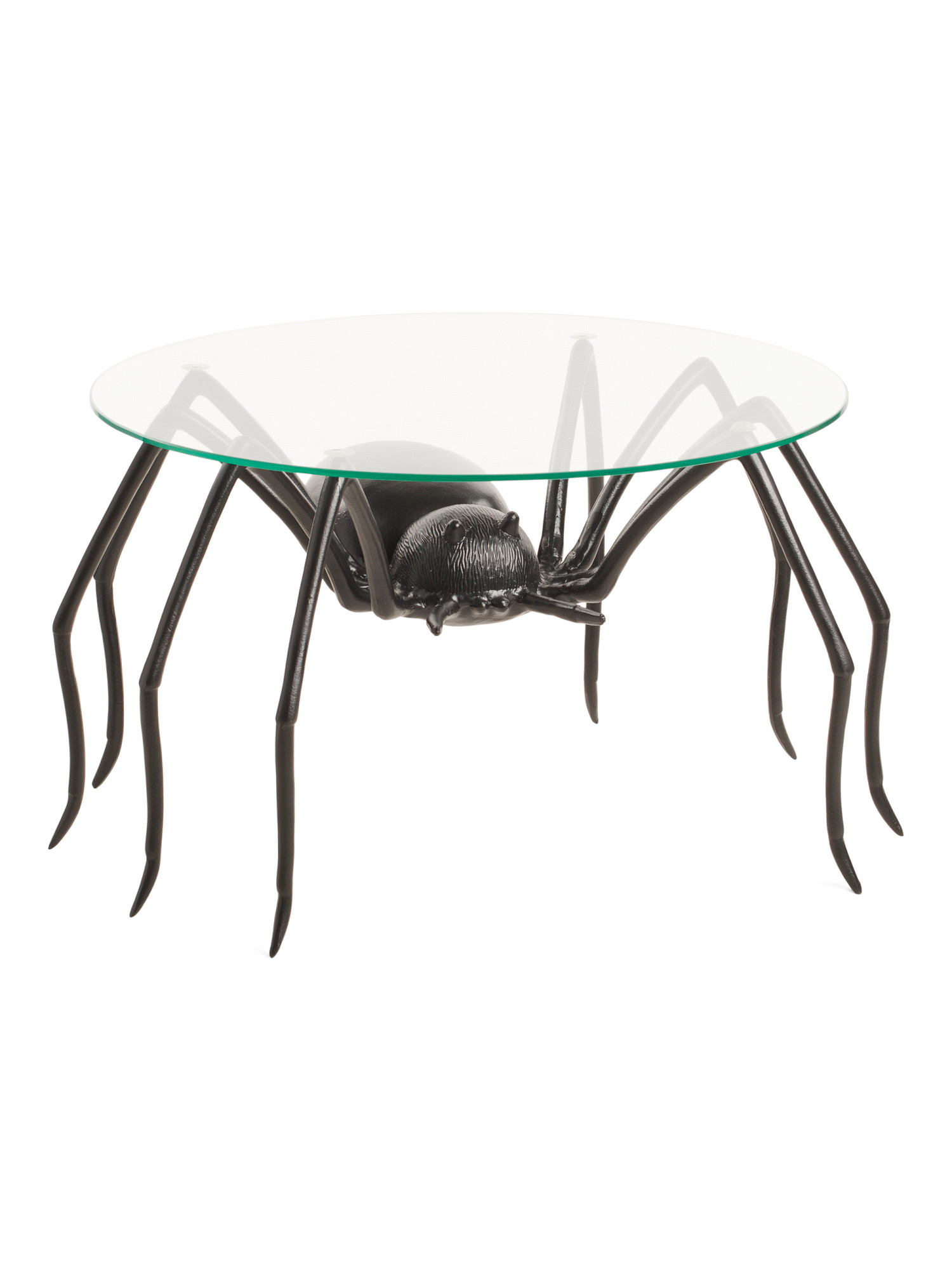 19in Spider Table With Glass Tabletop | Marshalls