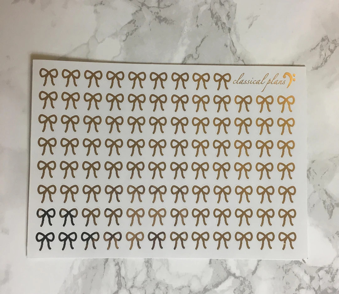 Gold Foiled Bows - Etsy | Etsy (US)