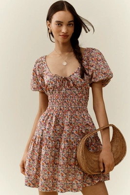 Love The Label x Liberty London Smocked Mini Dress | Anthropologie (US)