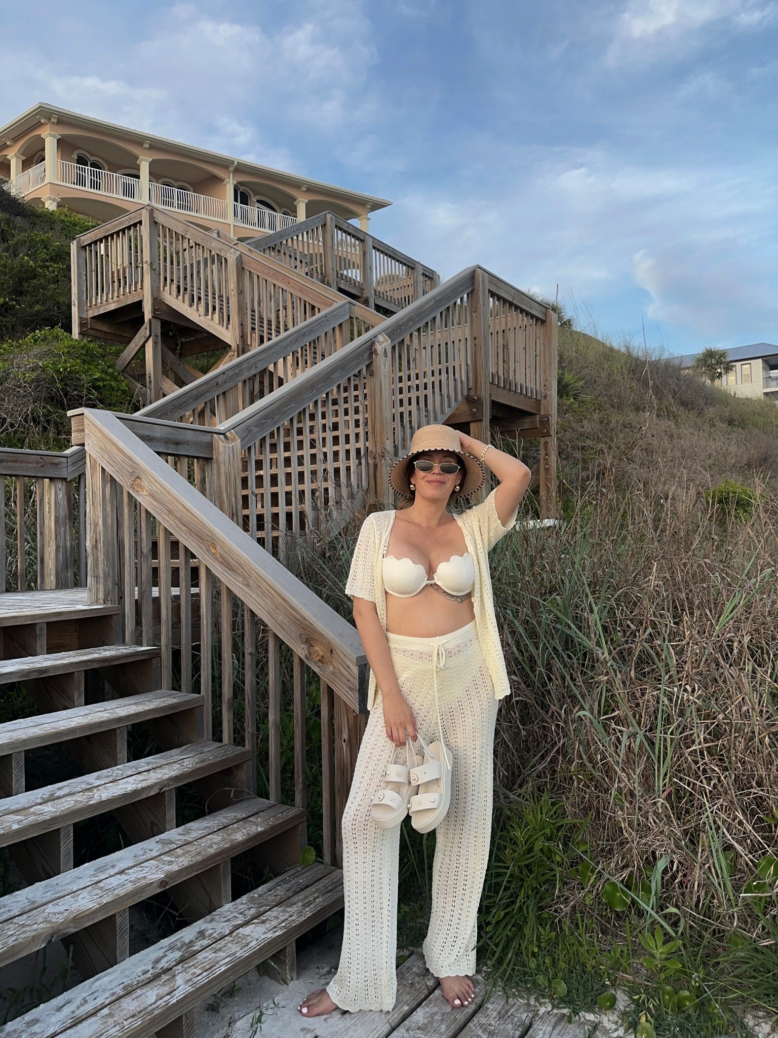 Beach all summer 🤍. Sized up on the set 

#LTKSwim #LTKOver40 #LTKTravel