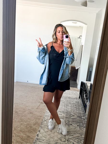 Denim shacket // ruffle dress // women’s fall fashion // adidas platform sneakers // 

#LTKcurves #LTKSeasonal #LTKBacktoSchool