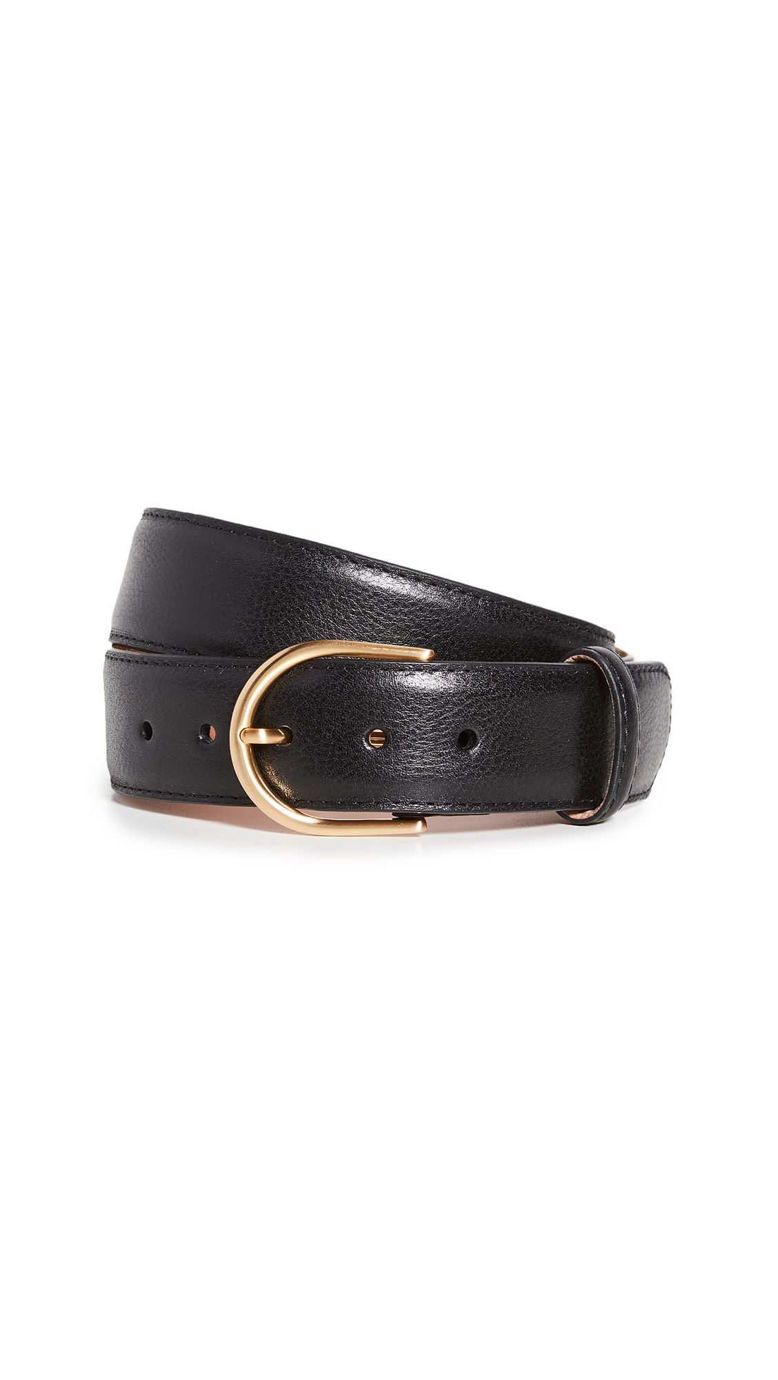 W.Kleinberg Pebbled Leather Basic Belt | Shopbop