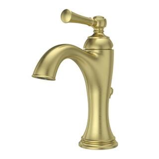 Pfister Tisbury Single-Handle Single Hole Bathroom Faucet in Brushed Gold LG42-TB0BG | The Home Depot