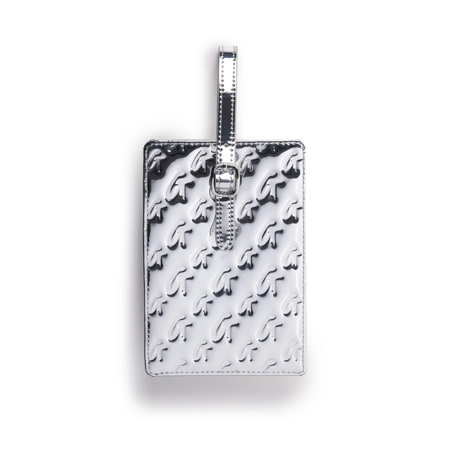 METALLIC MONOGRAM LUGGAGE TAG - METALLIC SILVER | Glam-Aholic Lifestyle
