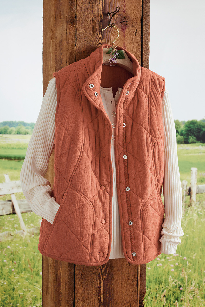 Quilted Gauze Vest | Coldwater Creek