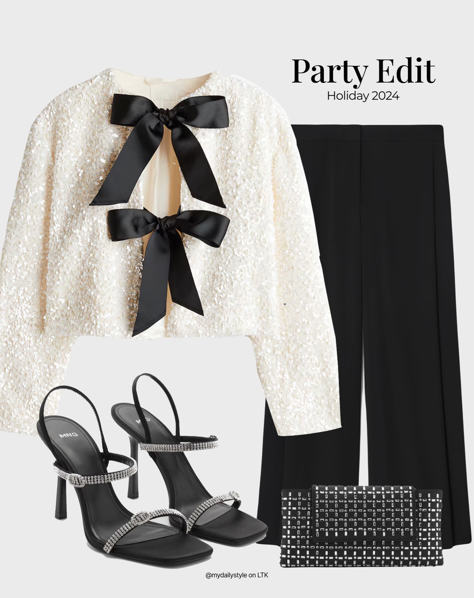Party outfit perfect for Christmas 🖤

Check out more styling ideas in my profile. 

Tags: night look, holiday 2024, party dressing, parte wear, party look, sequin, holiday outfits, fall style, winter style, winter fit, pre-fall, autumn style, fall outfit, autumn outfit, fall fashion, autumn fashion, easy styling, simple everyday look, chic & basic outfit, Parisian look, casual outfit, capsule wardrobe, office look, brunch style, high street. 

#LTKpartywear #LTKworkwear #LTKstyletip
