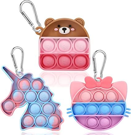 Mini Popping Sound Fidget Toys Set Christmas Gifts for Kids Keychain Bubble Sensory Fidget Toys A... | Amazon (US)