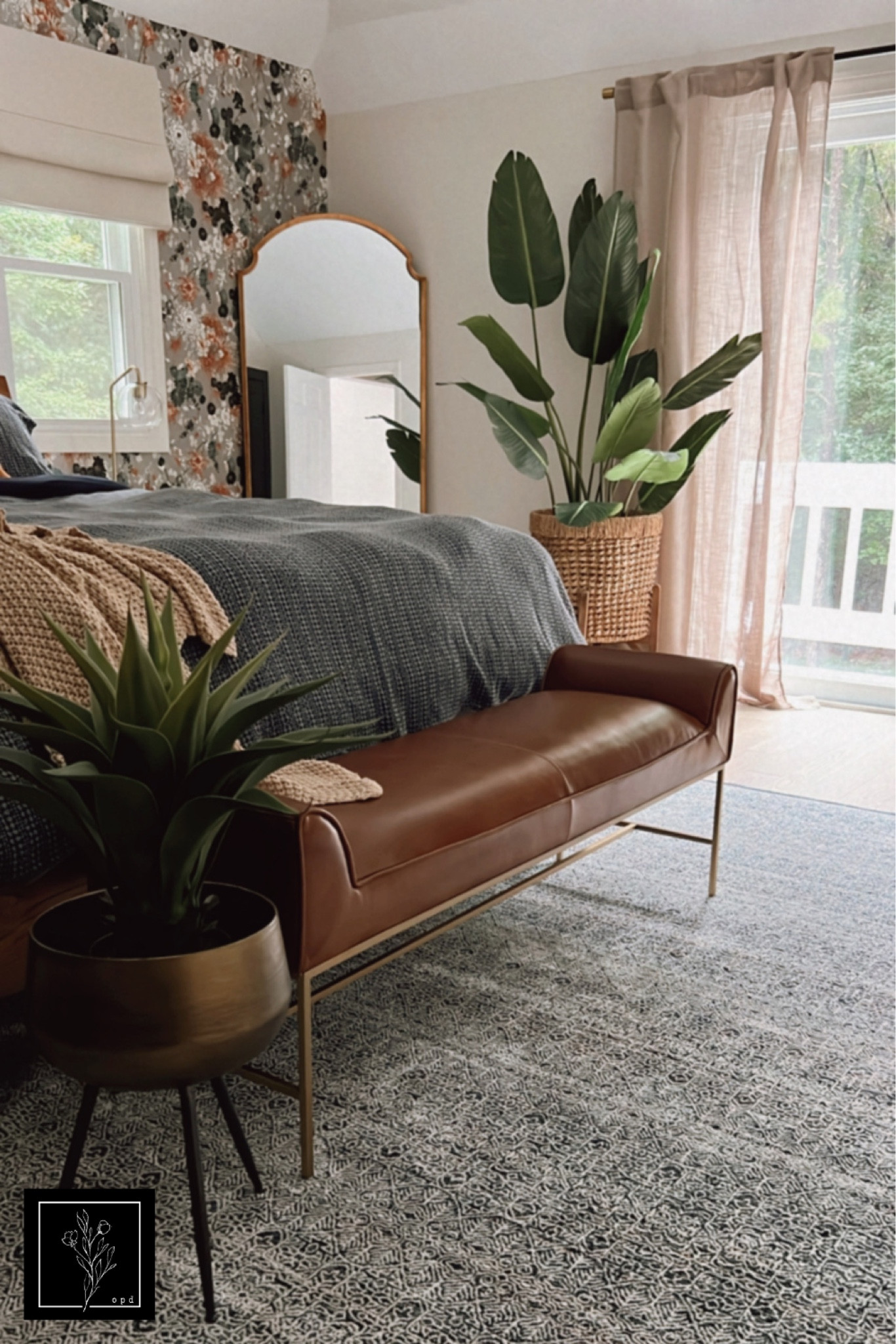 Revamp your bedroom with a simple makeover and create a serene haven for relaxation and rejuvenation. 🌿 By incorporating vivid wallpaper with natural hues, you can transform your space into a peaceful sanctuary that's perfect for unwinding after a long day. 🤩

#LTKhome