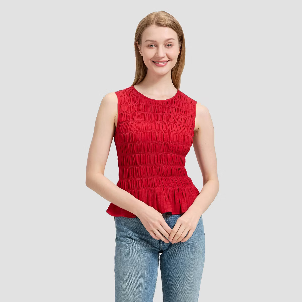 Women's Smocked Blouse - Universal Thread™ Red | Target