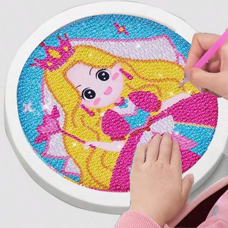 1pc DIY Diamond Painting With Frame, Cartoon Decorative 5D Diamond Painting | SHEIN