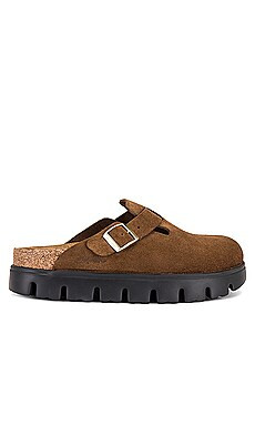 BIRKENSTOCK Boston Chunky in Dark Tea from Revolve.com | Revolve Clothing (Global)
