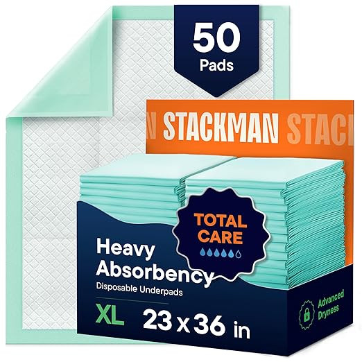 Amazon.com: Chucks Pads Disposable [50-Pack] Underpads 23x36 Incontinence Chux Pads Absorbent Flu... | Amazon (US)