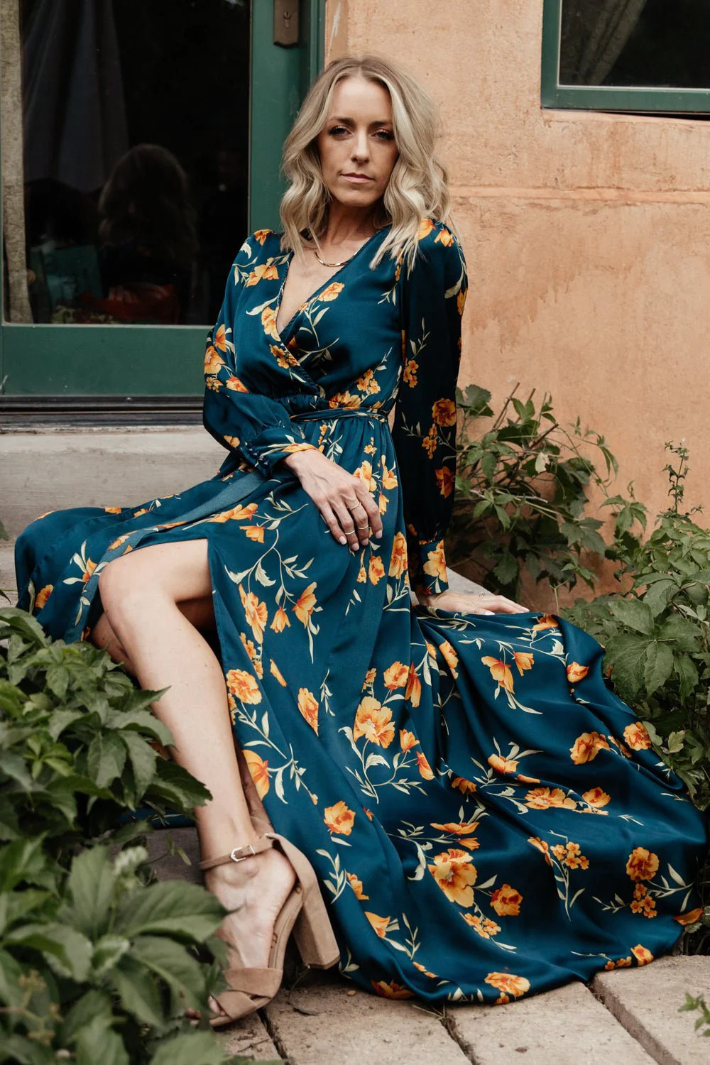 Jenna Maxi Dress | Dark Blue Floral | Baltic Born