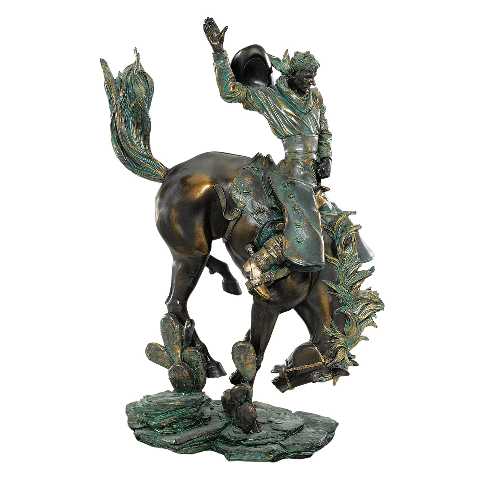 Design Toscano QL13925 The Wild West Bronco Buster Sculpture,Verdigris | Amazon (US)