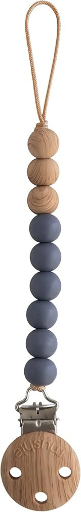 mushie 100% Silicone Baby Pacifier Clip BPA Free | Eva (Iron) | Amazon (US)