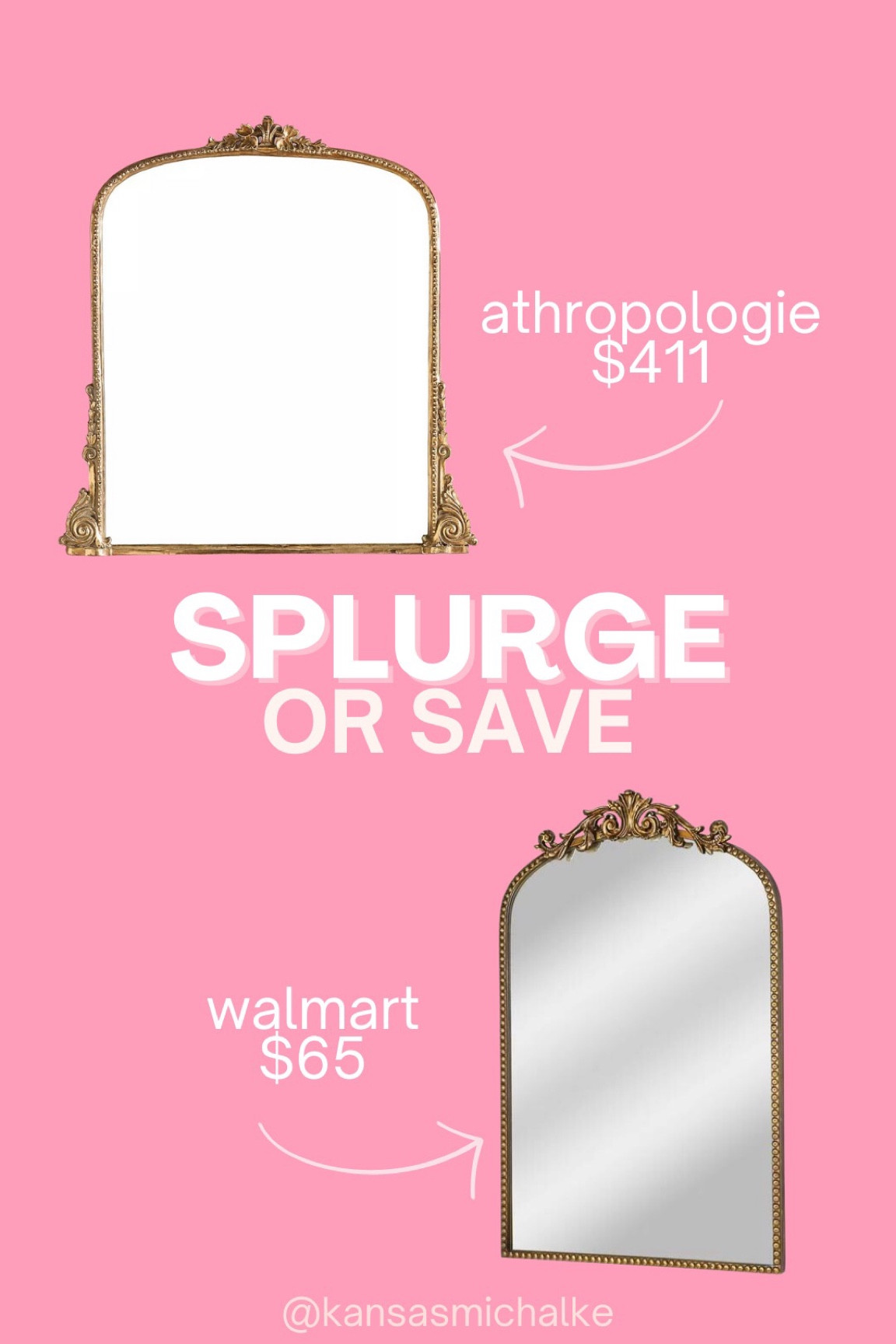 Nothing we love more than a Walmart DUPE ✨🪞🩷

#LTKhome #LTKbeauty #LTKunder100
