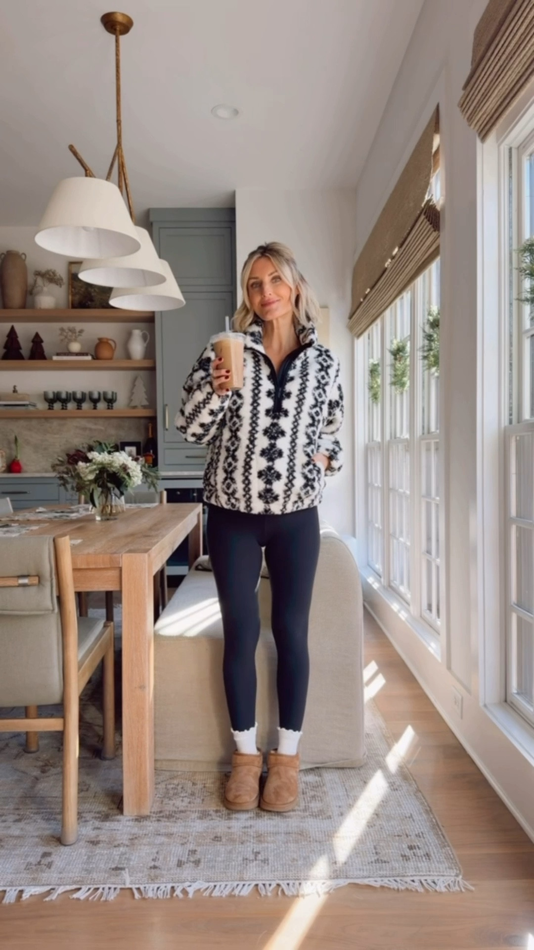 This Sherpa fleece is only available in a few sizes left! Such a great pullover to wear out for errands, on a walk, on the way to the gym, etc! It comes in another cream with red and blue print that’s fully stocked! Wearing M in the pullover! 

Loverly Grey, Target, Sherpa fleece, athleisure, activewear, winter outfit 

#LTKSeasonal