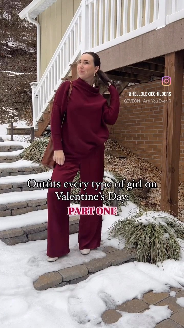 Outfits FOR every type of girl on Valentine’s Day: Part ONE

comfy + chic + festive ♥️🌹💋❤️‍🔥
*so scarlet it was Maroon*

The color of the SEASON!! This Amazon sweater + ASOS satin pants combo is the comfiest thing- the closest you can get to pajamas without actually being in pajamas 🤪 (bonus points: you can stay warm in it, too!)

Ordered my TTS in this sweater because it is oversized already + sized up to a L in the pants just for extra comfort. No regrets ♥️

#LTKFindsUnder100 #LTKStyleTip #LTKSeasonal