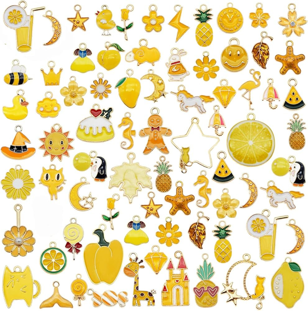 30pcs Mixed Enamel Charms Pendants for Jewelry Making Bulk lot Necklace Earrings Bracelet Craft F... | Amazon (US)