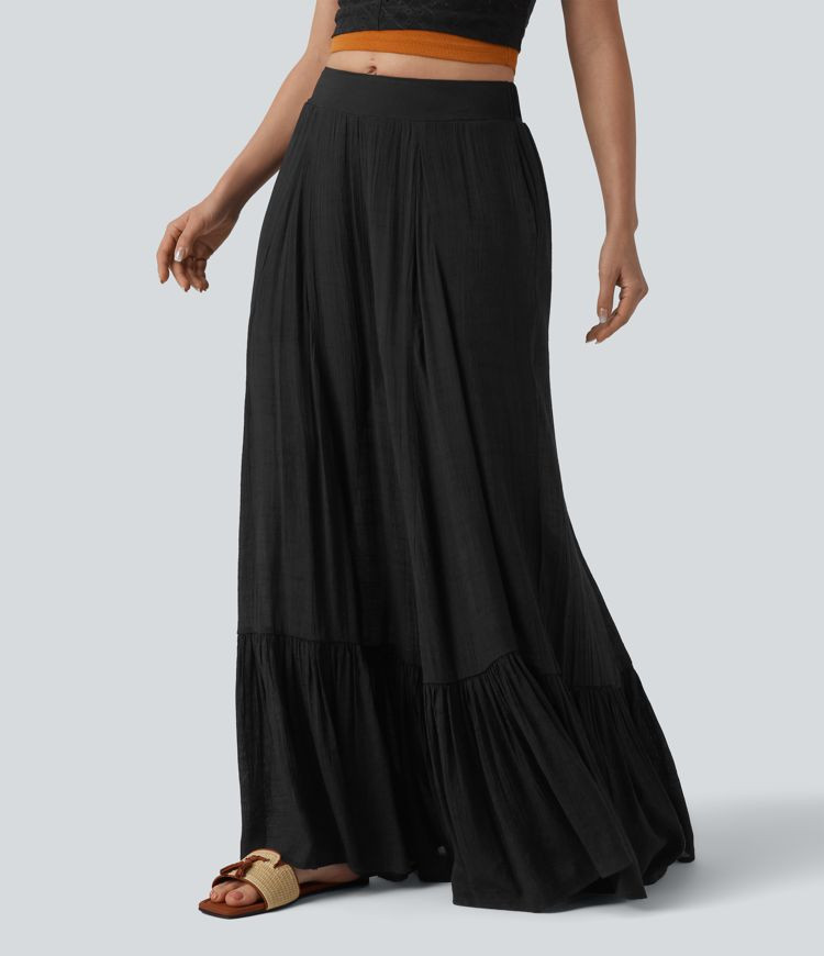 Women’s Mid Rise 2-in-1 Flowy Baggy Pants with Pockets - Halara | HALARA